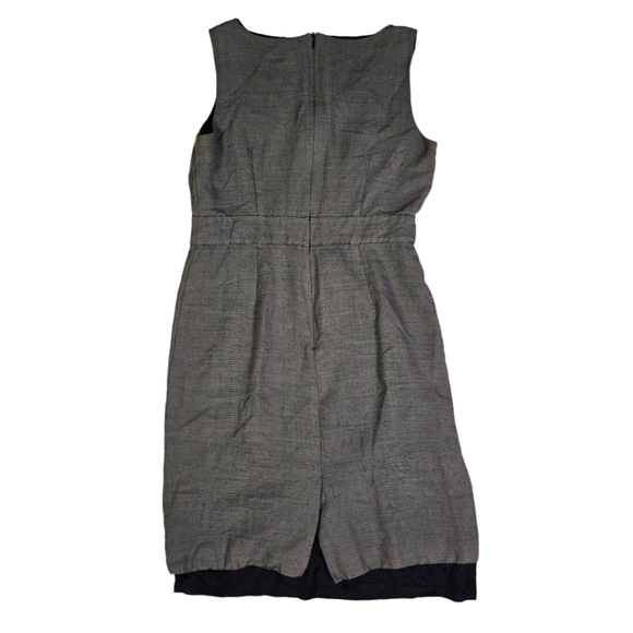 Ann Taylor Loft Sheath Wool Mix Midi Dress Size 8 Dark Grey Sleeveless - Picture 3 of 3